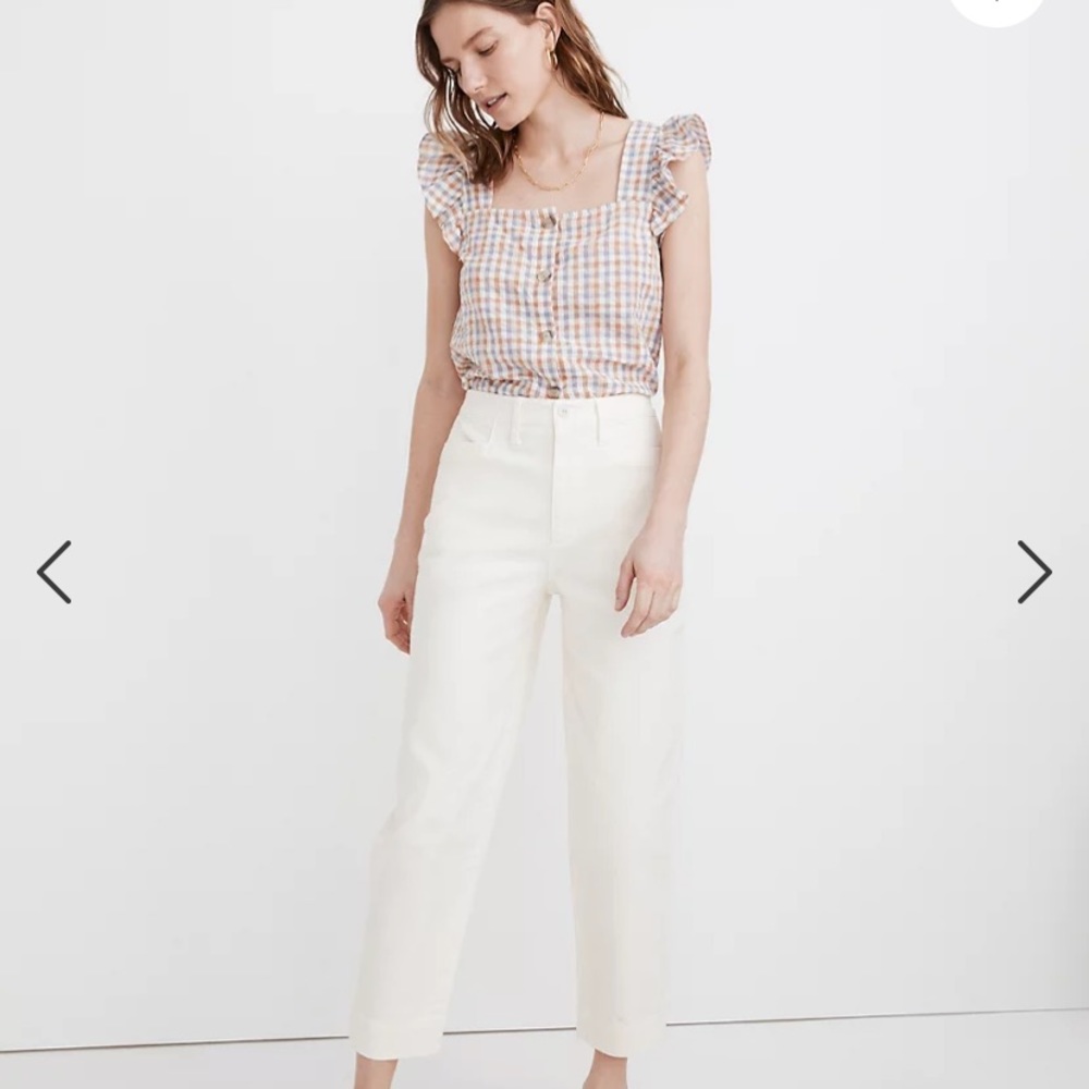 Slim Emmett Tapered Pants in Cloud White